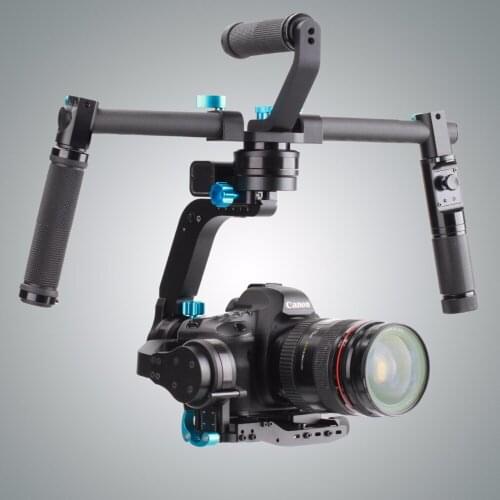 Professional new 2kg load capacity SK02 3-Axis Gimbal Stabilizer Handheld Gimbal Dual handle For DSLR Cameras digital camera