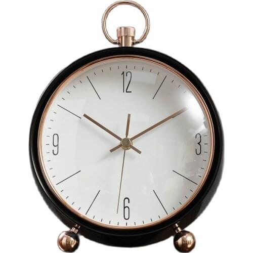 Luxury Creative Ttable Clock Wall Home Decor Living Room Desktop Large Desk Clock Metal Retro Silent Bedroom Zegar Gift Ideas