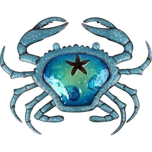 Luxury AnimalChristmas Gift of Metal Crab Wall Artwork for Home and Garden Decoration Statues Miniatures Sculptures