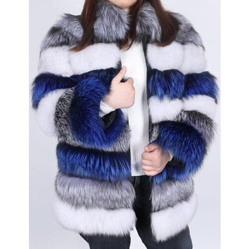 Real Fur Coat Natural Fox Fur Outerwear ODDFOX Brand Winter Thick Women Streetwear Good Quality Premium Fox Fur 2020 New long
