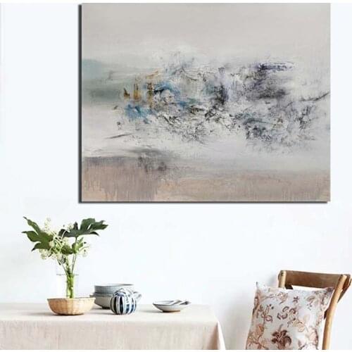 Zao Wou Ki Abstract Artwork Canvas Painting Print Living Room Home Decoration Modern Wall Art Oil Painting Posters Pictures