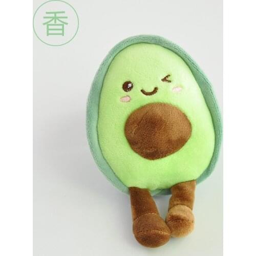 13cm Avocado Fruits Plant Kawaii Cartoon Mini Girls Boys Stuffed Pendant Soft New Cute Key Chain Ring Plush Keychains Doll Toy
