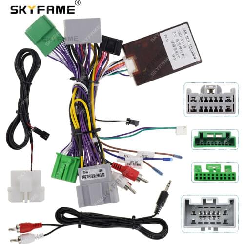 SKYFAME 16Pin Car stereo Wire Harness canbus For LAND ROVER FREELANDER 2 LR2 2006-2012 Stereo power cable decoder