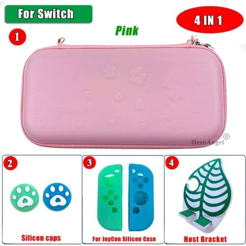 2020 Cute Cat Claw Pattern Storage Bag Portable Hard Shell Carrying Case for Switch Game Console Gaming Accessories