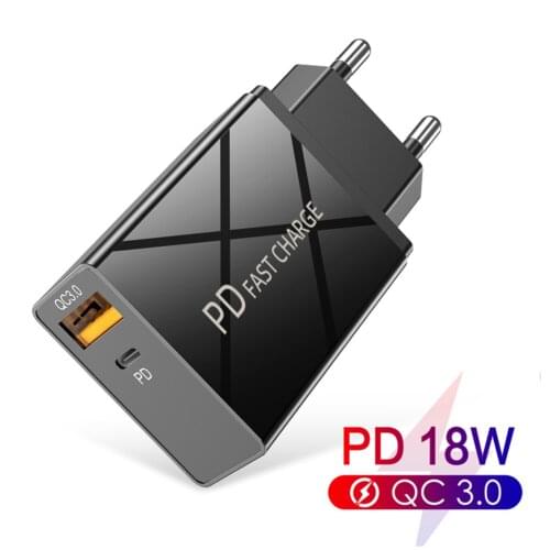 36W USB PD Fast Charging Charger QC 3.0 USB Quick Charger For iphone 11 12 Mini Pro Max Portable Phone Adapter Travel US EU Plug