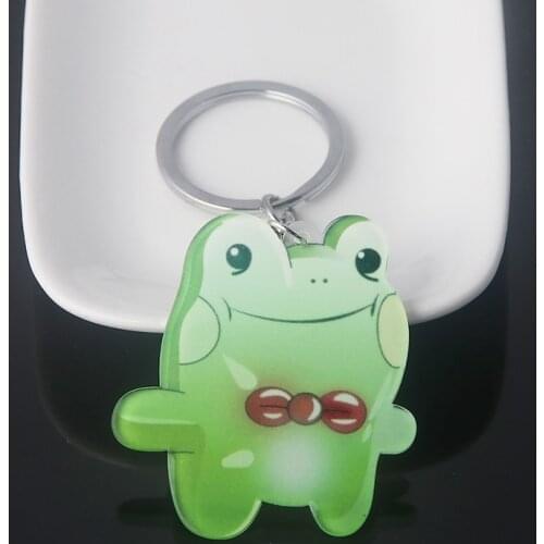 New Anime Killing Stalking Acrylic Keychain Sangwoo Yoonbum Frog Key Chain for Women Men Kids Christmas Gift Jewelry