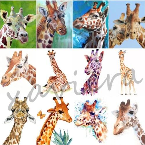 Xaviera 5D Diy Diamond Painting Full Square Round Drill Giraffe Animal Rhinestone Mosaic Embroidery Cross Stitch Handmade Crafts