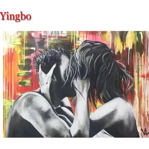 DIY Diamond Painting Abstract art always love, lovers Full Square Diamond Embroidery sale Cross Stitch sets Mosaic Handmade Gift