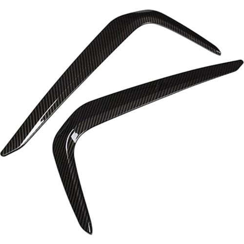 Car ABS Carbon Fiber Front Fog Lamp Eyebrow Frame Decoration Sticker Trim for -BMW 5 Series G30 G38 2018-2020