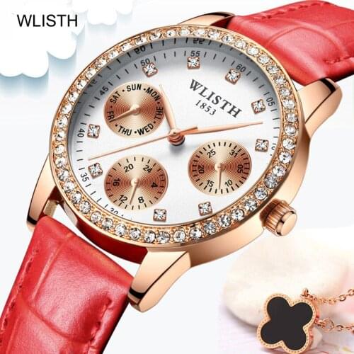 Fashion Brand Ladies Diamond Dial Women Watches Luxury Rose Wrist Watch Female Dress Clock Display Week Date Relogio Feminino