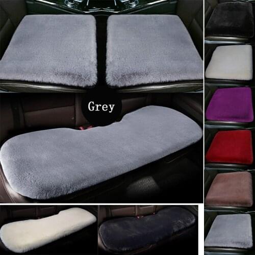 Car Seat Cover Keep Warm in Winter Slip-resistant Not Moves Flocking Cloth Car Seat Cushion for Kia Rio Comfortable E1 X35