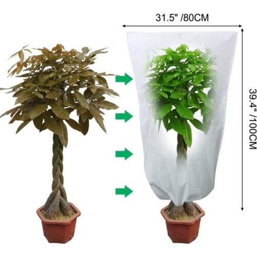 Plant Cold Protection Cover Non-Woven Fabric For Insect Cold And Frost Protection Plant Cover Garden Potted Plant Antifreeze Bag
