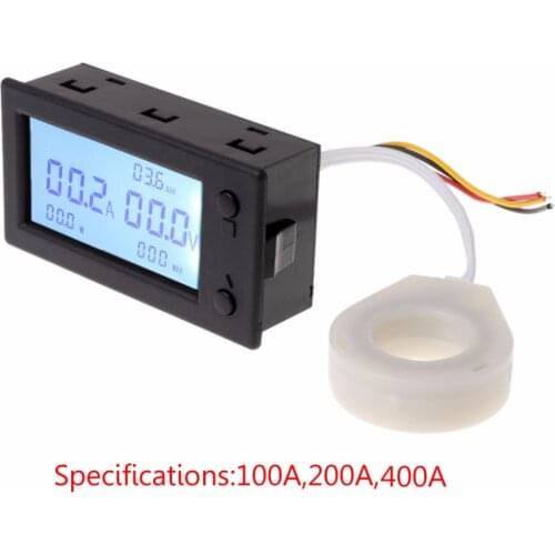 DC300V 100A 200A 400A Hall Effect Coulometer Digital Voltmeter Ammeter Sensor