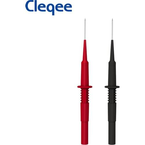 Cleqee P5008 2pcs Insulation Piercing Needle Non-destructive Multimeter Test Probes Red/Black