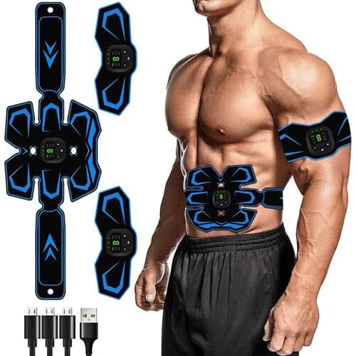 EMS Abdominal Muscle Stimulator Body Massage Slimming Abdominal Trainer Massager Muscle Toner Weight Loss Rechargeable Dropship