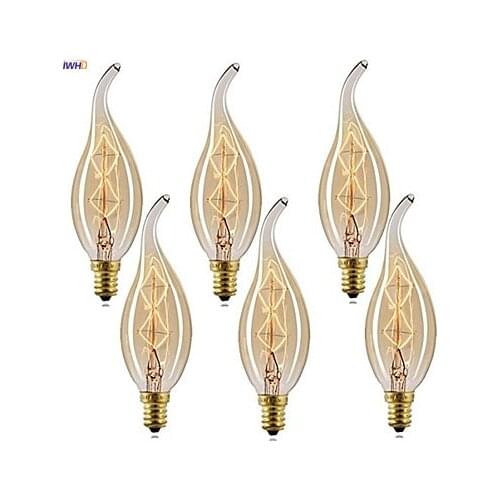 IWHD E14 40W 220V Bombillas Edison Bulb Lamp Decoration Ampoule Vintage Lamp Retro Light Bulb Industrial Decor Ampul Ampolletas