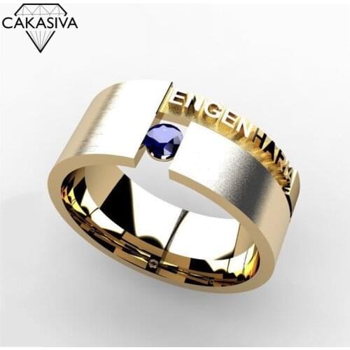 Vintage 925 Silver Plated 18K Gold Mens English Letter Ring Engagement Wedding Gifts Jewelry Rings Wholesale size 8-12