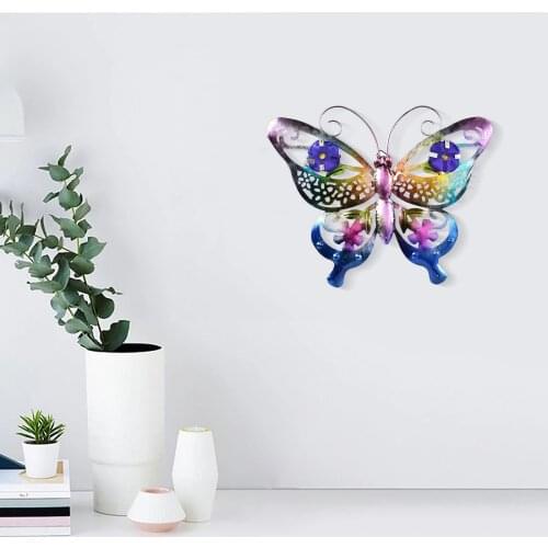 Metal Butterfly Wall Art ing Sculpture Figurine Statues Garden Decor