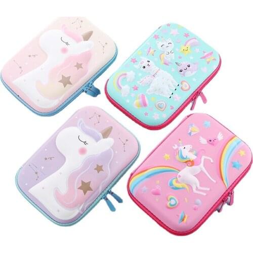 Cartoon kawaii 3D Pencil Case Large-Capacity Eva Childrens Hard Shell Student Pencil Case Primary School Student Pensil Case