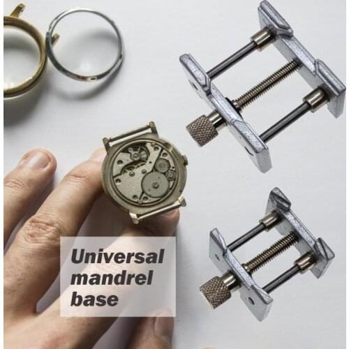 2 in 1 Mini Watches Clamp Watchmakers Durable Vise Movement Holder Movement Holder Adjustable Jaw Portable Clamp
