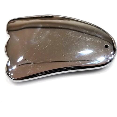 Natural Tera Hertz Stone Gua Sha Scraper Specular hematite Polished Healing Crystal Stone Anti-wrinkle Swelling Massager Gift