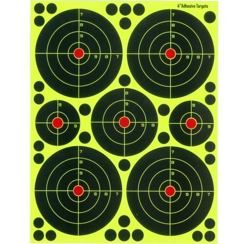 Air Rifle Shooting Targets 25 sheets/lot Splatter blossom Targets 4"x4 pieces, 3"x1 piece, 2"x2 pieces for Gun, Rifle, Pistol