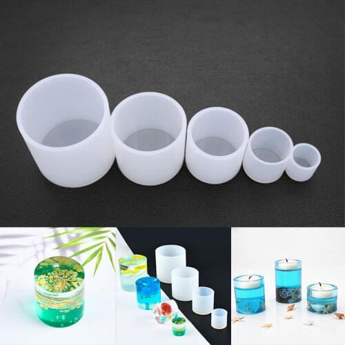 Diy crystal epoxy mold mirror surface cylinder landscaping free grinding to make jewelry dried flower resin household crafts