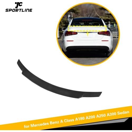 Carbon Fiber Rear Trunk Spoiler for Mercedes-Benz A Class W177 A260 A45 AMG 2019 - 2020 Rear Wing Spoiler Boot Lid