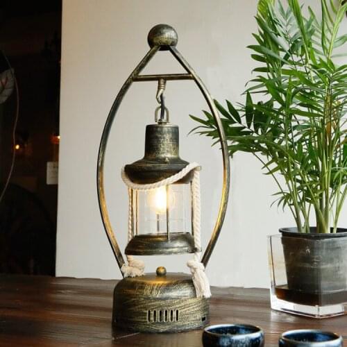 Lamp old five-arched tea sets the bar of bedroom the head of a bed the study inn hemp rope adornment lamps and lanterns