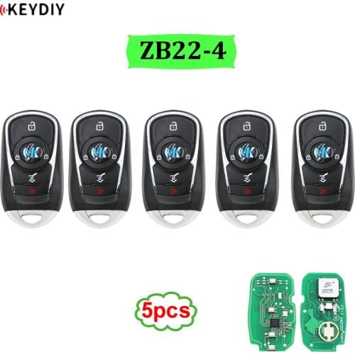5PCS/LOT KEYDIY Universal Smart Key ZB22-4 for KD900 KD-X2 Mini KD Car Key Remote Replacement Fit More than 2000 Models