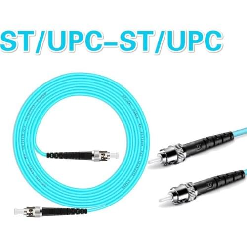 Stock Ready free shipping 10G 5pcs/Lot ST/UPC-ST/UPC Multimode fiber optic patch cord OM3 fiber optic cable