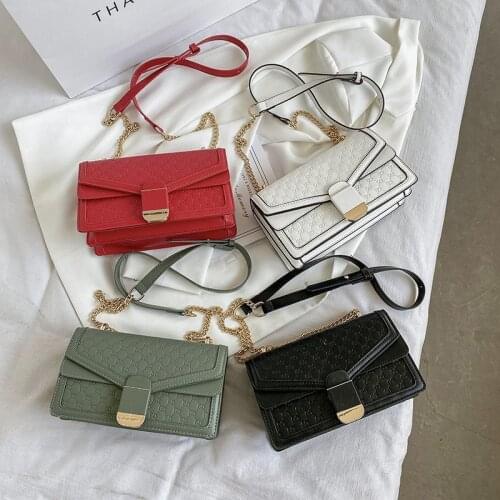 Retro Print Vintage Handbag Fashion Female Bag Designer Casual Tote Chain Crossbody Mobile Phone Bags Small Square Bag