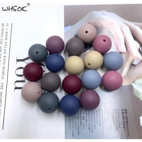 WHSOK 8MM-20MM Jewelry Accessories/Mix Matte Color Bead/Chunky Acrylic Solid Bead/Beads For Jewelry/Hand Made/DIY Jewelry Making