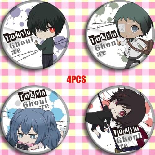 Japan Anime Tokyo Ghoul Kaneki Ken Cosplay Bedge Cartoon Collect Bags Badges For Backpack Button Brooch Pin Role Prop Xmas Gift