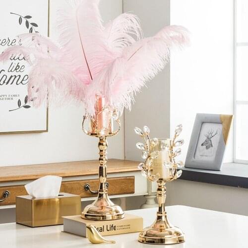 Iron Luxury Candle Holder Nordic Elegant Simple Romantic Dinner Table Centerpieces Candlestick Gold Centro De Mesa Home Decor E6