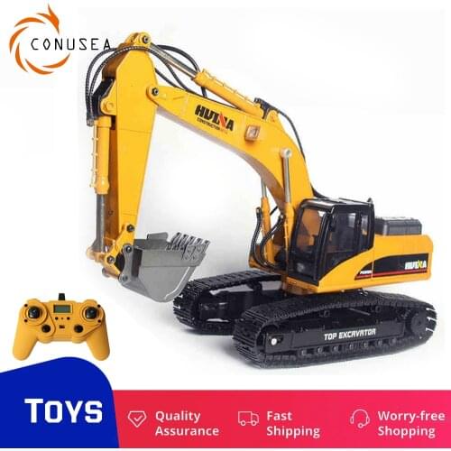 1:14 huina 580 RC Excavator Full Alloy Engineering Vehicle off Road Caterpillar 2.4GHz Remote Control Truck Tractor Toys for boy