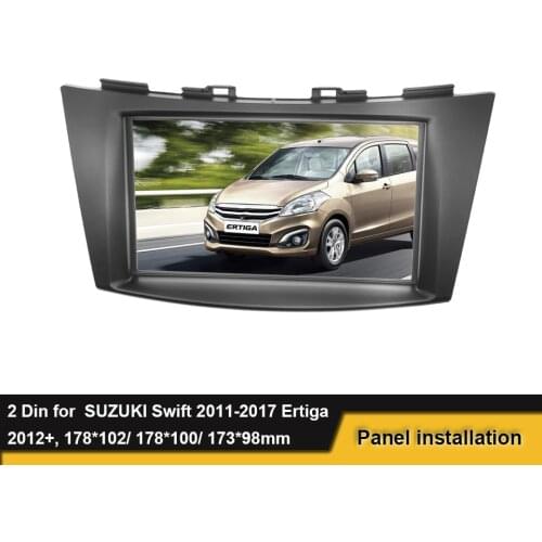 2 Din Car Radio Frame Fascia For SUZUKI Swift 2011-2017 for Ertiga 2012+ DVD Stereo Panel Dash Installation Bezel Trim Kit