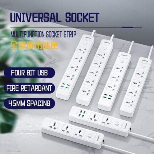European Standard British Standard Smart 4USB Socket Multi-function Wiring Power Strip Universal Universal Power Strip