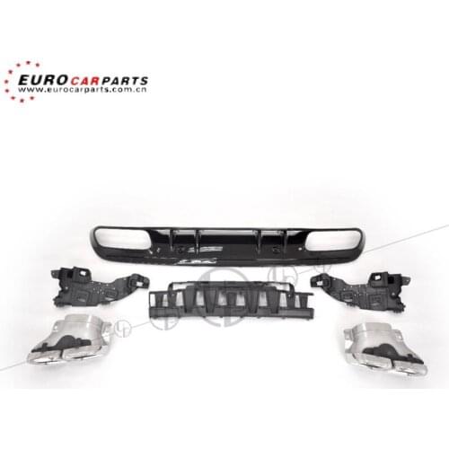 2019 C63s diffuser with exhaust tips for C-class W205 sport 2019 coupe to C63s style PP diffuser with muffler tips