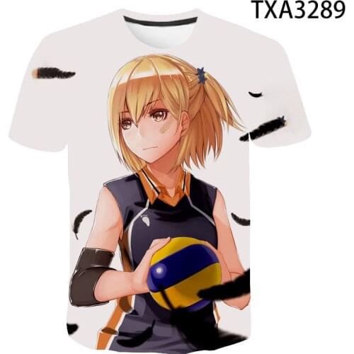 2021New 3D Tops Haikyuu Nekoma High School Kuroo Tetsurou Cosplay Tee Shirt Anime Short Sleeve T-shirt Anime Style Lovely Gothic