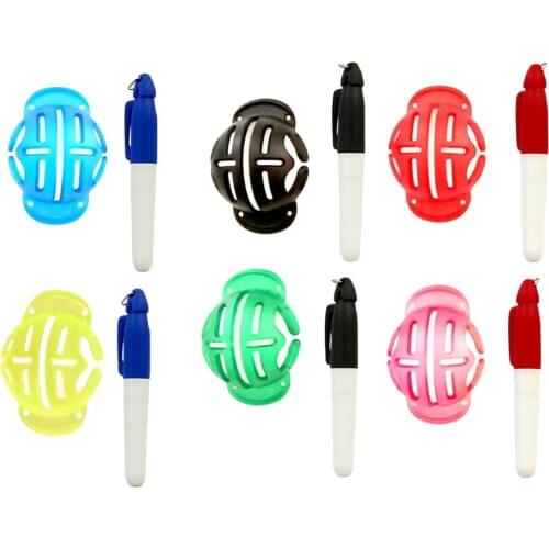 6pcs Golf Ball Line Marker Liner Drawer Stencil Alignment Template Putt Tool