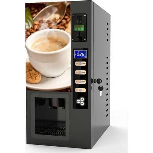 Coin Operated Coffee Vending Machine Hot Drink Milk Tea Instant Coffee Maker Automatic Drop Coffee For Mall/Cinema GTD203