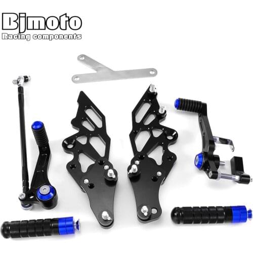 BJMOTO Motorcycle CNC Adjustable Rear Set Rearsets Footrest Foot Rest For Yamaha YZF R15 V3 2017 2018 2019 2020