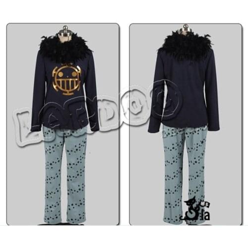 ONE PIECE Trafalgar Law Anime Custom Made Full Set Uniform Cosplay Costume