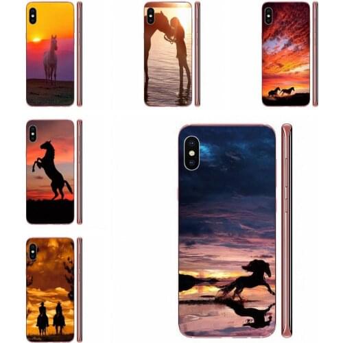 Mobile Covers Horse Under Sunset For LG G3 G4 G5 G6 G7 K4 K7 K8 K10 K40 K50 Q6 Q60 V10 V20 V30 V40 Nexus 5 5X 2017