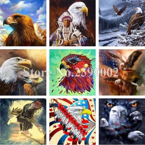 DIY Diamond Painting Animals Eagle DIY 5D Diamond Mosaic Full Diamond Embroidery Cross Stitch Kits Creative Man Birthday Gifts