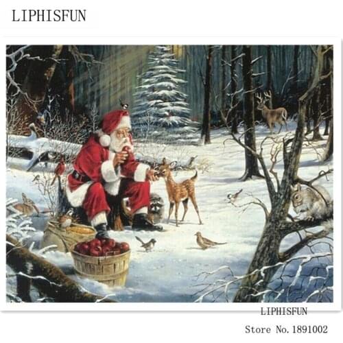 DIY Diamond Painting Cross Stitch Embroidery Santa Claus Painting Rhinestone Unfinished Christmas s