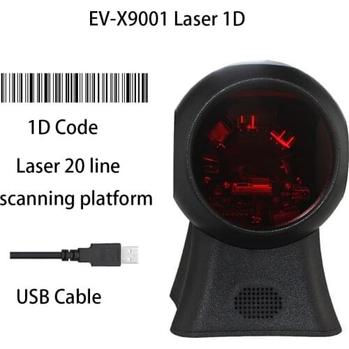 EVAWGIB EV-X9001 20 laser lines automatic 1D barcode scanner barcode scanning platform high quality barcode reader 1D code scan