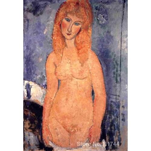 Canvas art on sale Blonde Nude Amedeo Modigliani Handmade oil painting High quality