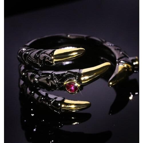 Titanium Steel Eagle Dragon Claw Halloween Skull Ring Hot Selling Mens Domineering Opening Rock Gothic Jewelry